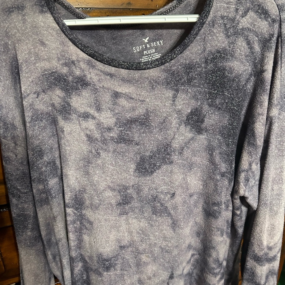 American Eagle Outfitters Soft & Sexy Plush Tie-Dye Sweatshirt